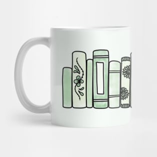 Green Pastel Books Mug